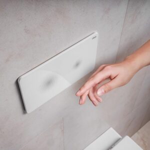 Elektronische WC-Betätigungsplatten sorgen dank Infrarotsender für zusätzliche Sicherheit und maximale Hygiene.
