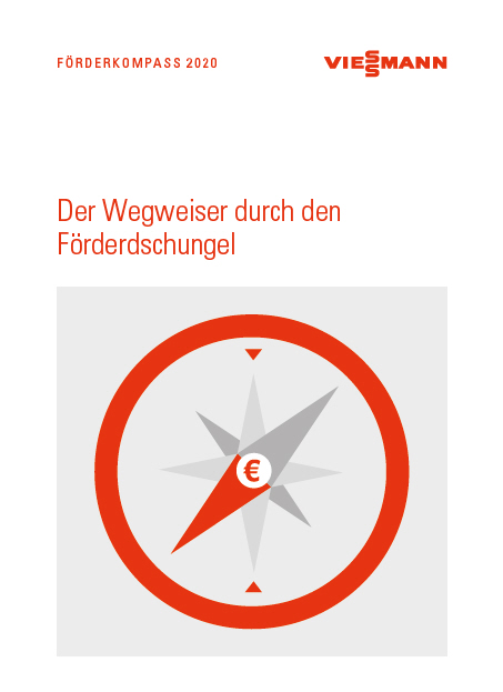 Der Förderkompass zeigt auf einen Blick, wieviel Energiekosten und CO2 welches Heizsystem spart und mit wieviel Prozent es vom Staat gefördert wird.