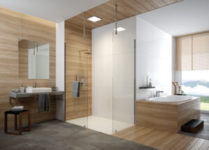 Eine bodenebene Ganzglasdusche wertet jedes Badezimmer auf. Komfort, Barrierefreiheit und Hygiene gehen dabei Hand in Hand.