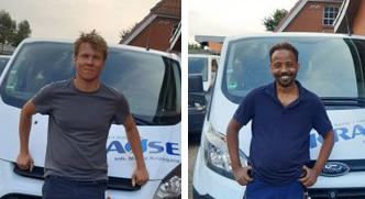 Willkommen im Team der Firma Krause: Unsere neuen Azubis Arne Vogt (li.) und Kifle Kidane Gebre (re.)